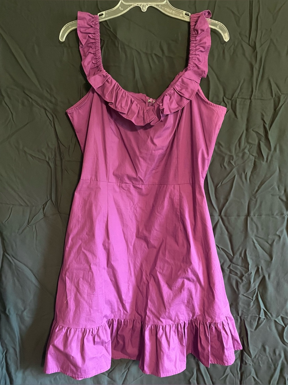 Purple Ruffle-Trim Sleeveless Dress NWT